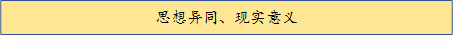 思想异同、现实意义